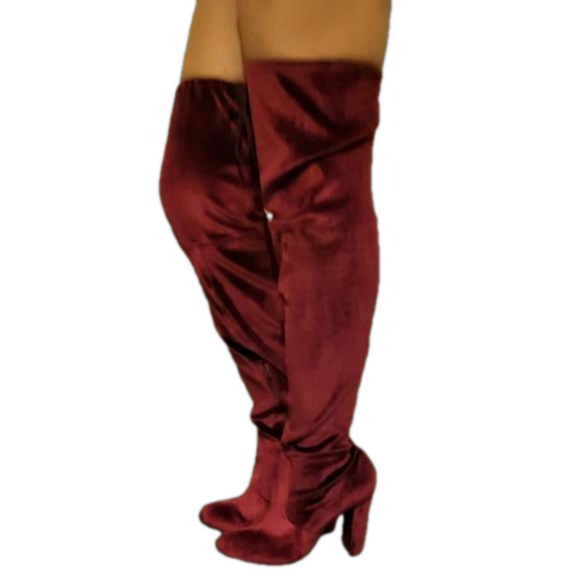 ☆☆ Host Pick☆Philipa Over the Knee Velour Boot - Picture 2 of 11
